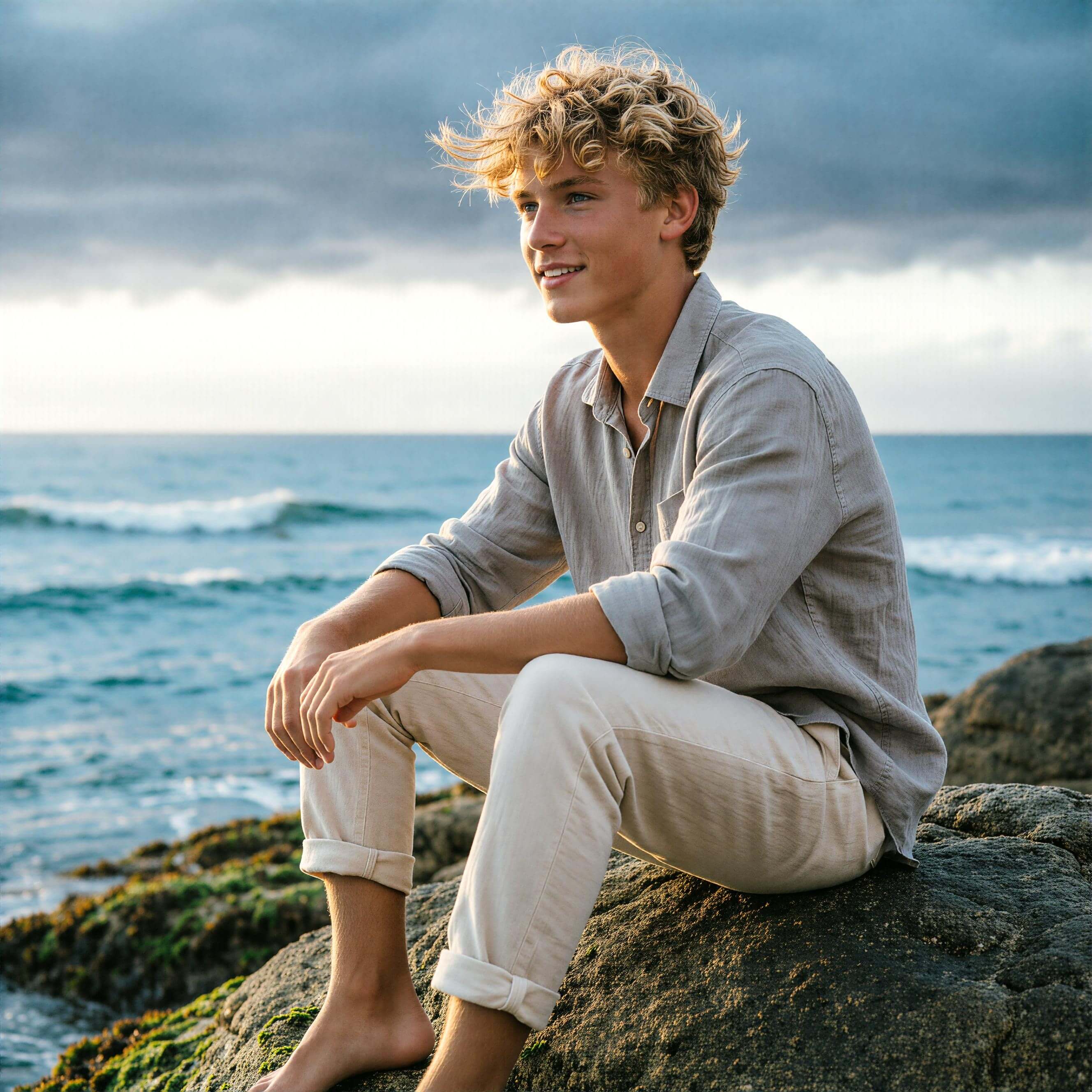 AI换发型示例:发型