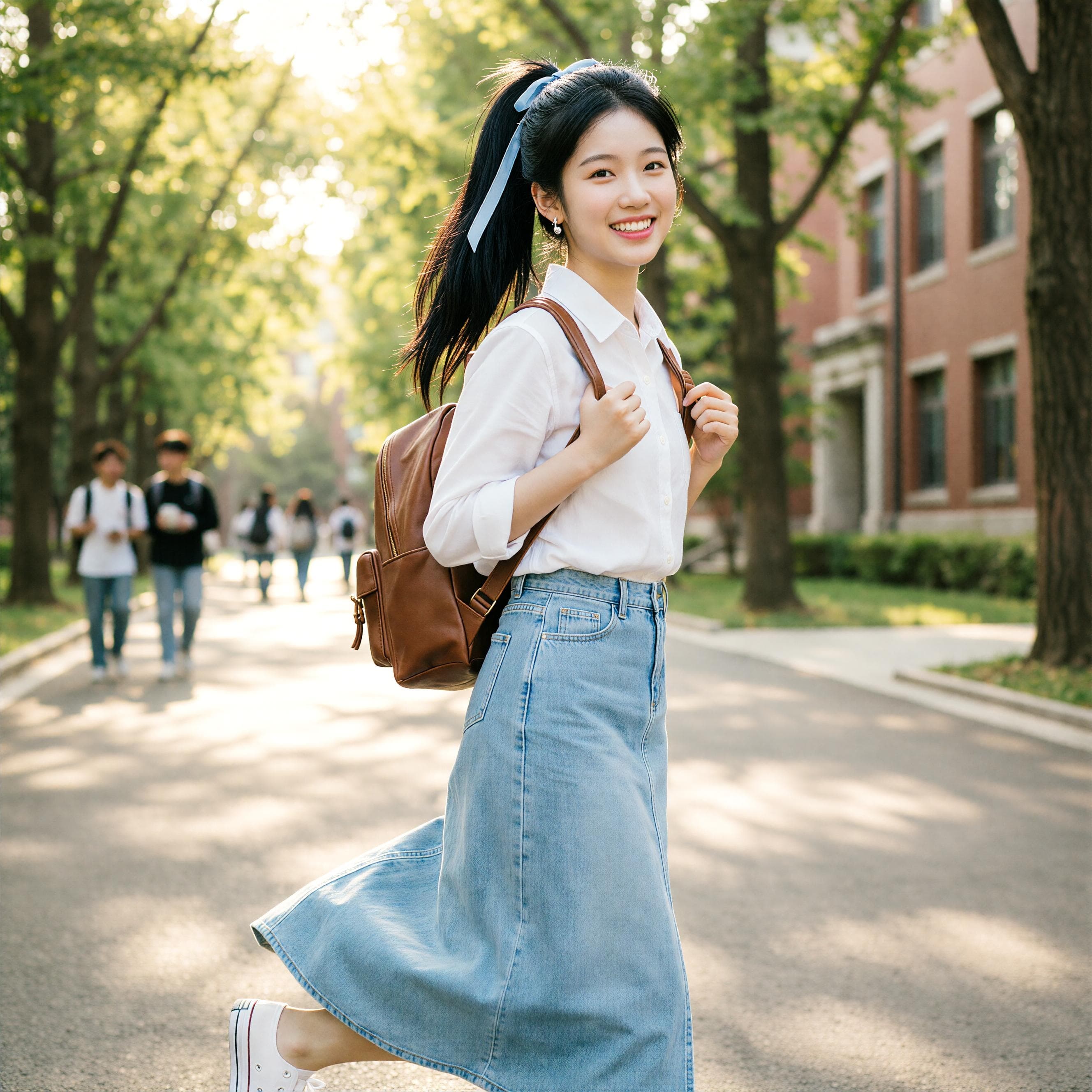 AI换发型示例:学妹