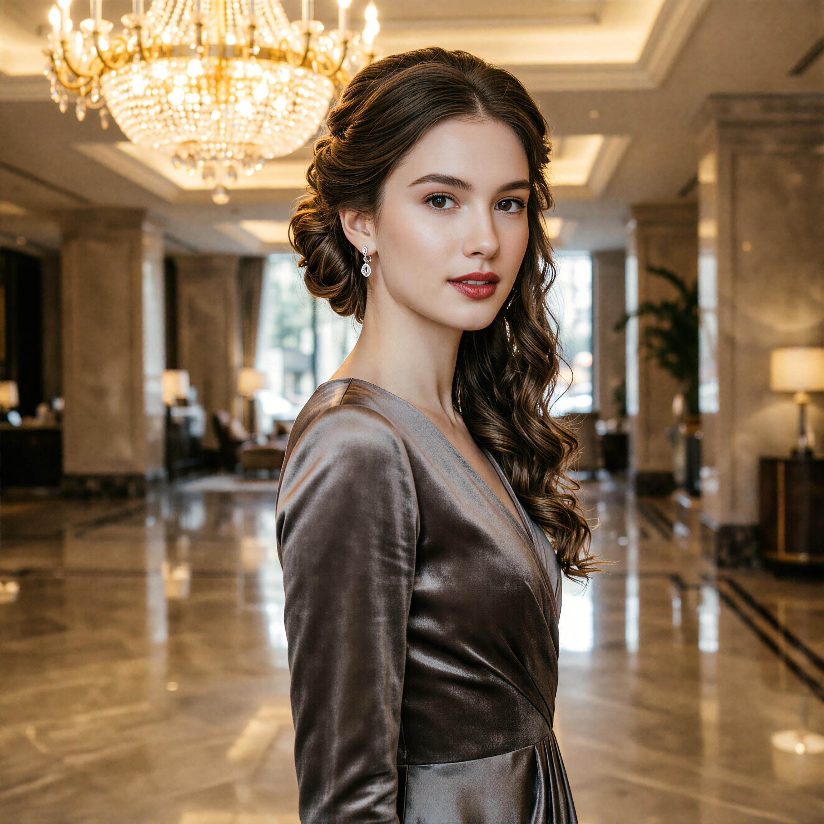 AI换发型示例:华贵牡丹