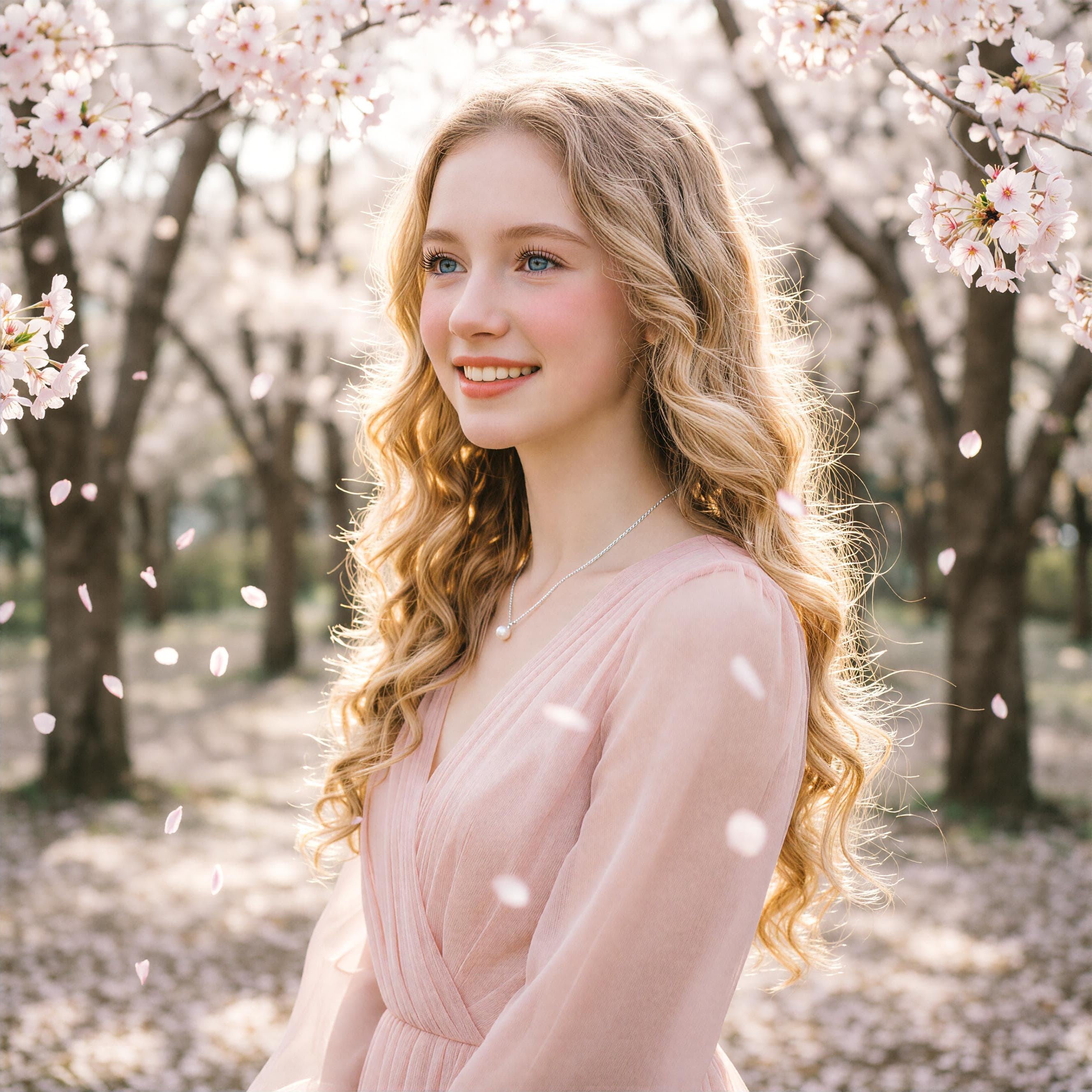 AI换发型示例:樱花